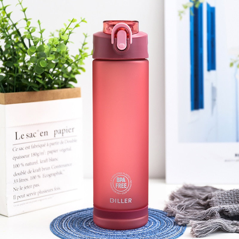 850ml/550ml Portable Tritan Material Water Bottle With Straw Outdoor Sport Fitness Drinking Bottles Sports Shaker Plastic Bottle