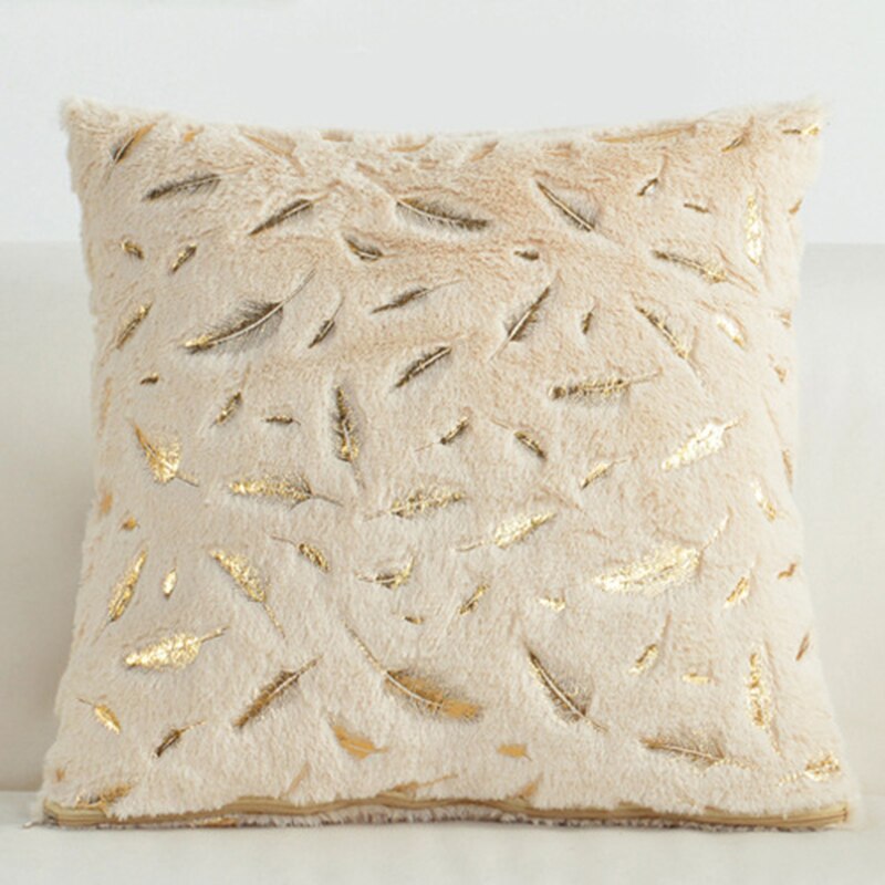 Fashion Feather Fur Decorative Cushion Cover Home Plush Pillow Case Bed Room Pillowcases Decoration Sofa Throw Pillow covers