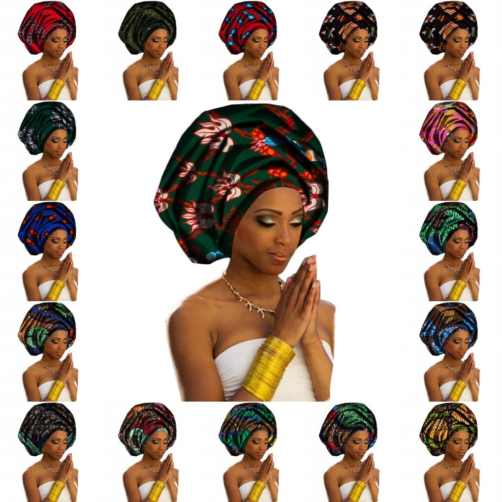National Decorative Scarf Shawls Women African Cotton Headtie Head Wrap African Traditional Fashion Printed Ankara Headscarf