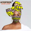 African Headscarf for Women Headwear Floral Turban Head Scarf Head Wrap Hair Accessories Match Print Mask with Zipper A20H016