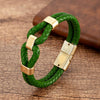 24 Style Classic Men Leather Bracelet Simple Metal Magnetic Button Hand-woven Rope Unisex Women Bangles 2020 Jewelry Accessories