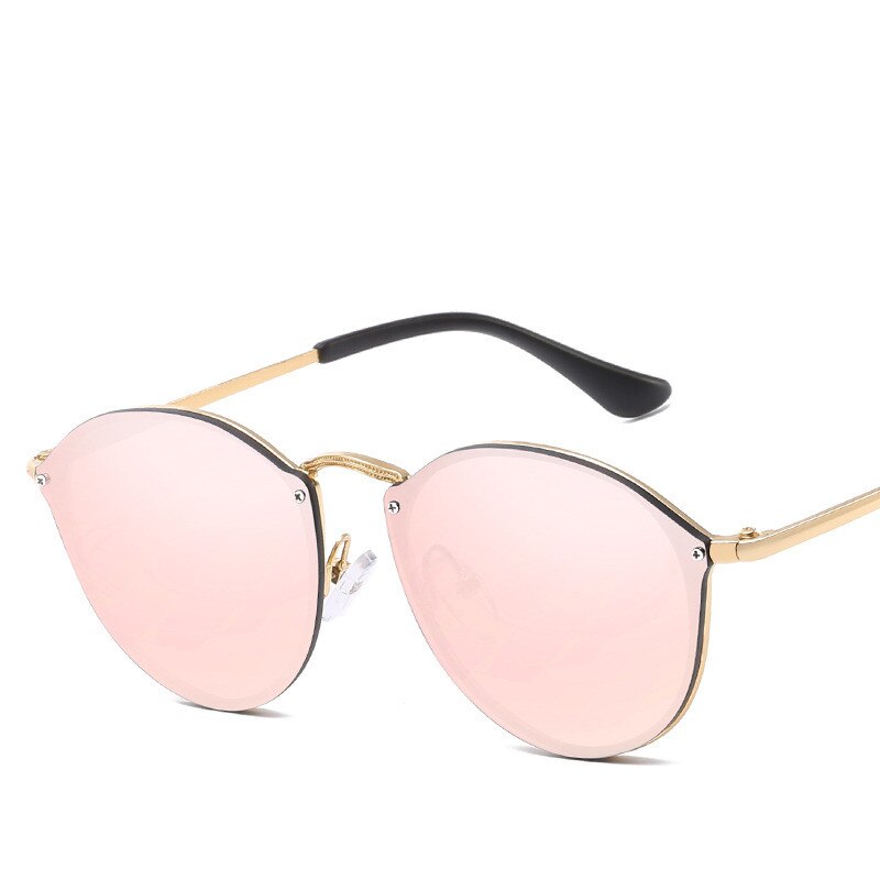 Luxury Round Sunglasses Women Brand Designer CatEye Retro Rimless Sunglass Mirror Sun Glasses Female 2021 Zonnebril Dames