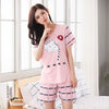 Homewear Pajamas Comfortable Girl Summer Female Cute Pijamas Women Sleepwear Lovely Home Suits Pyjama Short Sleeve Pajamas Set