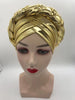 2020 female turban caps cross ready to wear headscarf bonnet arab head wraps african Women braid turbans auto gele headties