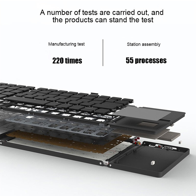 Mini folding keyboard Touchpad Bluetooth 3.0 Foldable Wireless Keypad for Windows,Android,ios Tablet ipad Phone