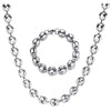 Coffee Beans Chains Necklaces Bracelets Set Stainless Steel Jewelry For Men Women 6MM 8MM 11MM 13MM Hiphop Statement USENSET