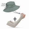 Outdoor Summer Men's Sun Hat Wide Brim Breathable Mountaineering Hiking Bucket Hat Anti-UV Sun Protection Sunshade Fishing Hat