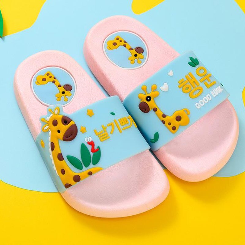 New Summer Cartoon Unicorn Kids Slippers Home and Outdoor Child Boy Girl Sandals Soft Soles Non-slip