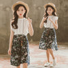 Kids Tracksuit For Girls Clothing Sets 2021 Summer Toddler Girls Clothes Sequins Chiffon Pant 2pcs Outfit Suit Children Clothing