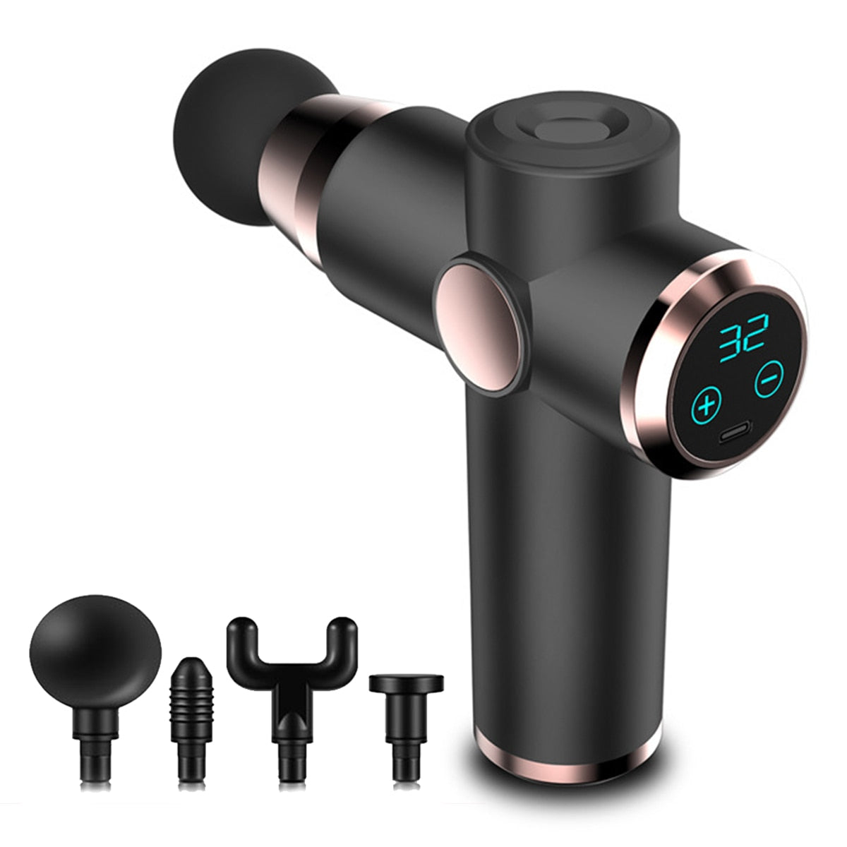 Youmay Electric Muscle Massage Gun Deep Muscle Vibration Massager 32 Gears High Speed Therapy Gun For Neck Body Relaxing Shaping