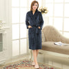New Arrival Lovers Luxury Silk Flannel Winter Long Bathrobe Mens Kimono Bath Robe Men Women Night Dressing Gown Male Bathrobes