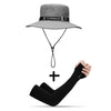 UPF 50+ Summer Hats Men Sun Protector UV-proof Breathable Bucket Hat Large Wide Brim Hiking Outdoor Fishing Beach Cap Cowboy New