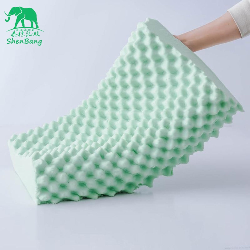 Natural-Latex Pillow Orthopedic Cervical Massage Bed Pillow Release Pressure Sleeping Pillows for Bedroom with Pillowcase