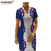 plus size african women dress AFRIPRIDE private custom short sleeve knee-length casual fall dress pure cotton linings A722557 - Surprise store
