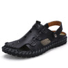 Sandals Shoes For Men's Big Foot Slippers Summer Breathable Genuine Leather deadlift Casual Driving Beach Dad Outdoor soft soled