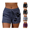 2020 woman shorts Women High Waist Cats Claw Print Drawstring Quick Dry Elastic Sports Shorts Women's Clothing женские шорты