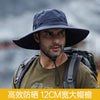 Men's Panama Hat Fisherman Hat Outdoor Breathable Mesh Hiking Hats 9CM Wide Brim Anti-UV Sun Hat Bucket Hat Mountaineering Caps