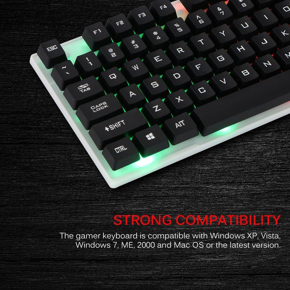 Combo PC Gamer LED Gaming Keyboard And Mouse Set Wired 2.4G Keyboard Gamer Keyboard Illuminated Gaming Keyboard Set For Laptop - Surprise store