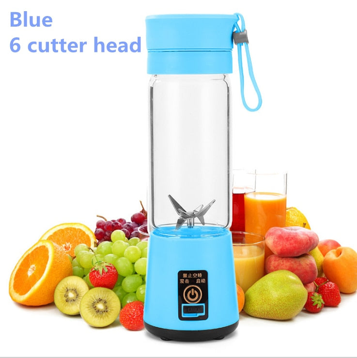 DTVANE 6 Cutter Head Smoothie Blender Electric Juicer Machine Portable Blender Mini Food Processor Personal Lemon Squeezer