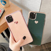 iPWSOO Plating Love Heart Soft Phone Case For iPhone 11 Pro Max X XR XS Max for iphone 6 6s 7 8 Plus TPU Silicone Cover Fundas - Surprise store