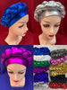 Shining Sequins Muslim Turban Cap Women Sequence Ready Female Head Wraps African Auto Gele Aso Oke Headwear Already Made Headtie