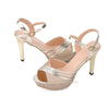 2021 Summer Platform Womens Sandals Woman 10cm High Heels Sexy Party Wedding Shoes Peep Toe Gold Silver Pumps Ladies High Heels