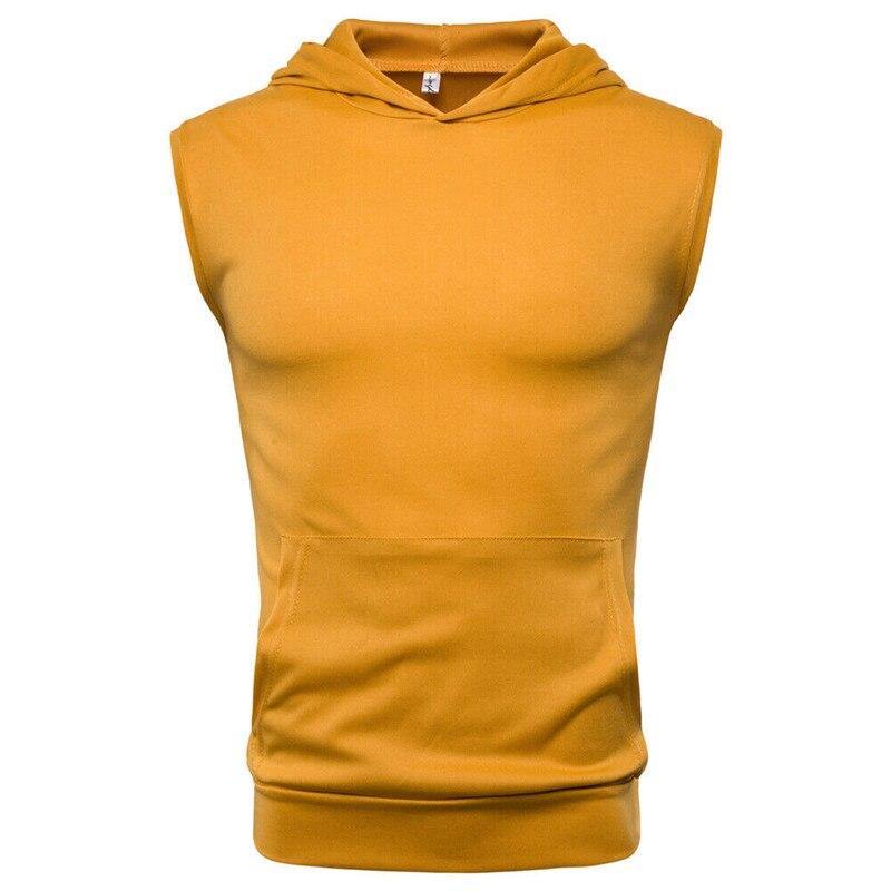 Men Muscle Hoodie Sleeveless Tank Tops Bodybuilding Workout Fitness Shirts Vest Tops Men's Clothing - Surprise store