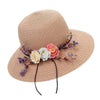 2021 New Summer Female Sun Hat Flower Ribbon Panama Beach Hats For Women Chapeu Feminino Sombrero Floppy Straw Hat - Surprise store