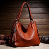 Women Leather Handbags Women Messenger Bags Female Crossbody Bags Ladies Designer Shoulder Bag Top-handle Bag Vintage Retro Tote