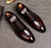 QYFCIOUFU Mens Formal Shoes Genuine Leather Oxford Shoes For Men Italian 2019 Dress Shoes Wedding Shoes Laces Leather Brogues