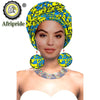 African Turbans African Headwraps for Woman African Headscarf Nigerian Headtie with Matching Earring Dashiki Ankara Wax S20H004