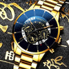 2021 Fashion Men's Quartz Watch Classic Black Wristwatch Steel Belt Luxury Calendar Business Watch Herren Uhren Gifts for Men