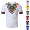 New Arrived Folk-custom T-shirts Men Summer Casual African Print V Neck Pullover Short Sleeve T-shirt Top Blouse camiseta #C - Surprise store
