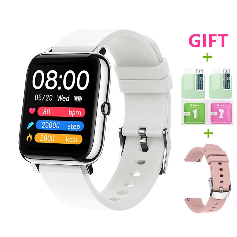 2021 Smart Watch Men Women Waterproof Fitness Sports Watch Heart Rate Tracker Call/SMS Reminder Bluetooth Smartwatch Android iOS