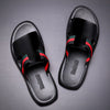 Genuine leather Summer Slippers Men Outdoor Breathable Fashion Brand Beach Shoes Flip Flops Indoor Slides Man Flat Sandals 2021