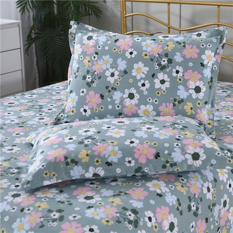 LAGMTA 1pc 100% Cotton Pillowcase Cartoon Plant Plaid Flower Zipper Pillowcase Multiple Styles Customizable To Any Size