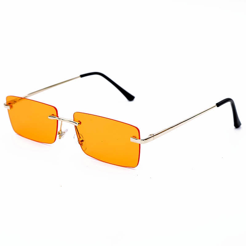 New Luxury Brand Rectangle Ladies Sunglasses Women Rimless Square Polarized Sun Glasses For Ladies Zonnebril Dames Vrouwen Bril