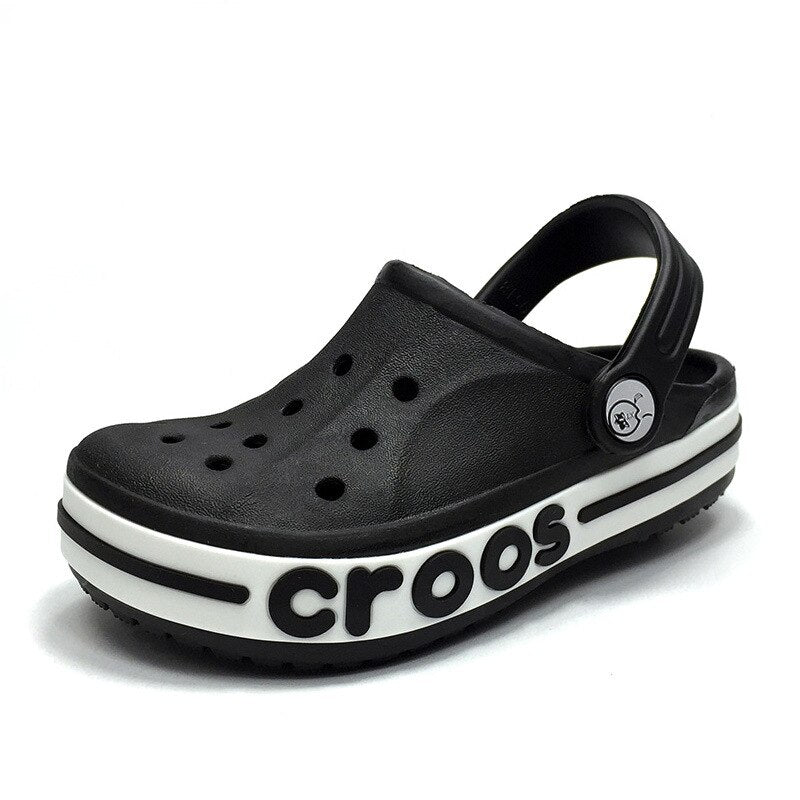 Children's Sandals Kids Casual Outdoor Shoes Clogs Non-slip Home Bathing Slipper Soft Corc for Children over 7 Summer Hole Shoes