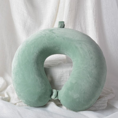 Memory foam u-shaped pillow Slow rebound Neck pillow Nap Airplane pillow travel Cartoon memory u-shaped headrest long trip