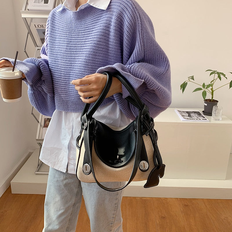 New Women Box Tote Bag Fashion Boston Handbag Shoulder Bags Ladies Shopping Bag