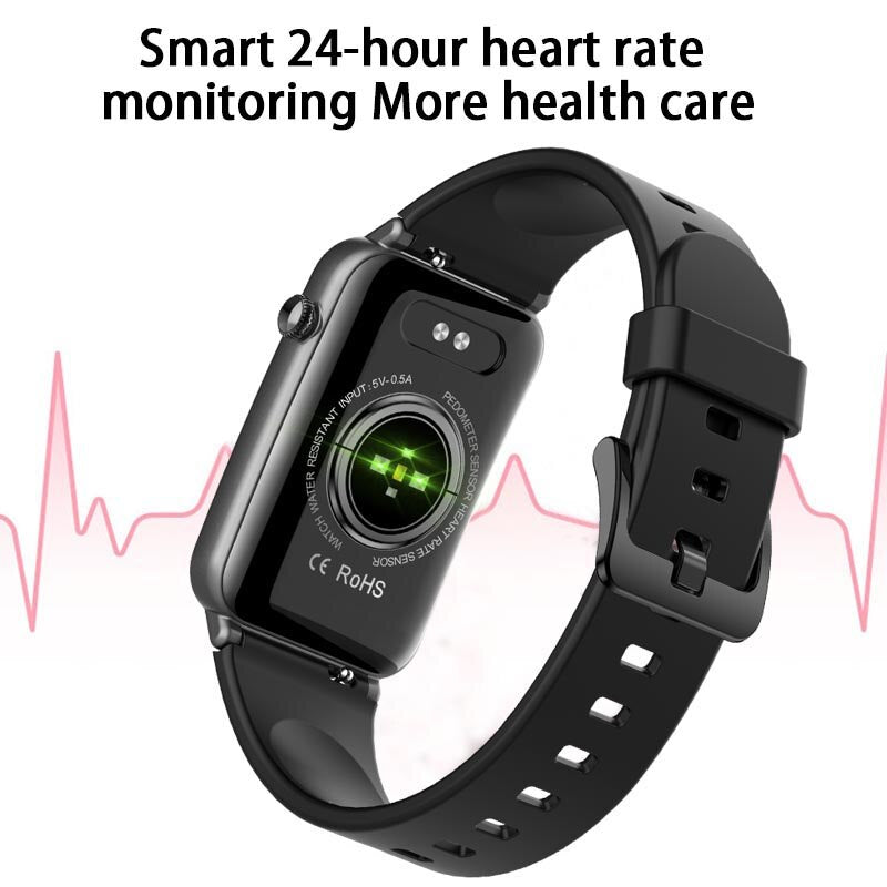 LIGE 2021 1.57 inch Men Smart Watch Fitness Tracker Heart Rate Pedometer IP68 waterproof Women Smartwatch Men for Android iOS