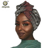 2020 African New Fashion Headwrap Women Cotton Wax Fabric Traditional Headtie Scarf Turban pure Cotton Wax AFRIPRIDE S001