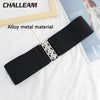 Women's wide belt female designer thick body belt belt fashion elastic dress female luxury white belt elastic red waist 19
