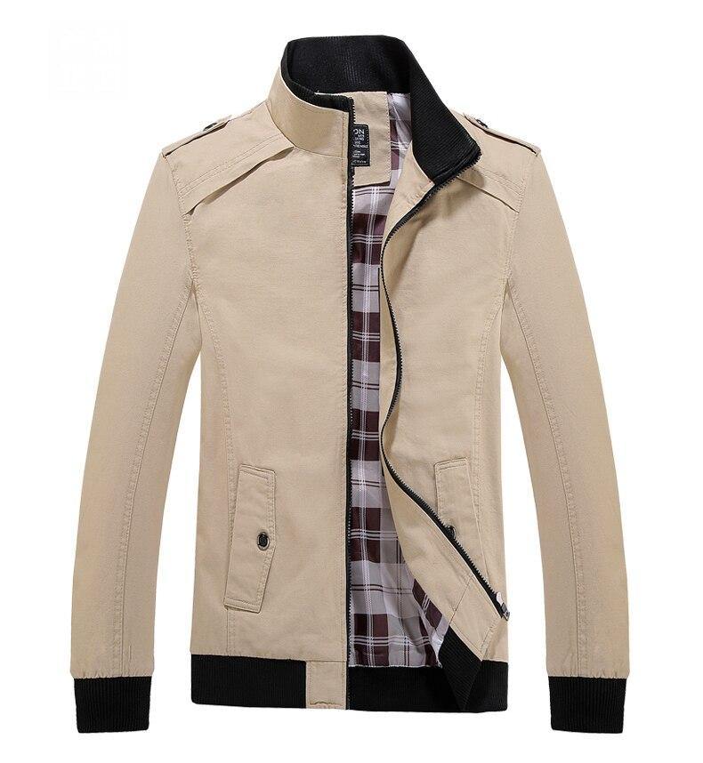 HCXY 2020 Men's Jackets with Epaulets Men Epaulet Jacket Coat 100% Cotton Coats Man Outwear Clothes Standing collar High quality - Surprise store