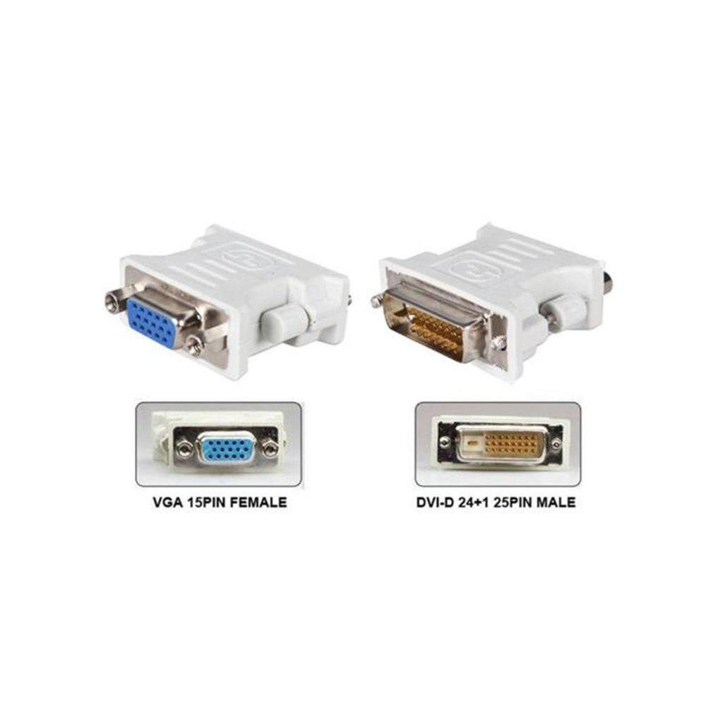 DVI D Male To VGA Female Socket Adapter Converter VGA to DVI/24+1 Pin Male to VGA Female Adapter Converter - Surprise store