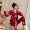 Silk Pajamas Women Cartoons Pajamas for Women Summer Nightwear Plus Size Pajama Two Piece Set Satin Silk Pyjamas Loungewear