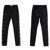 Side Eyelets High Waist Jeans Hollow Out Boyfriend Jeans For Women Skinny High Street Jeans Blue Black Denim Pencil Pants