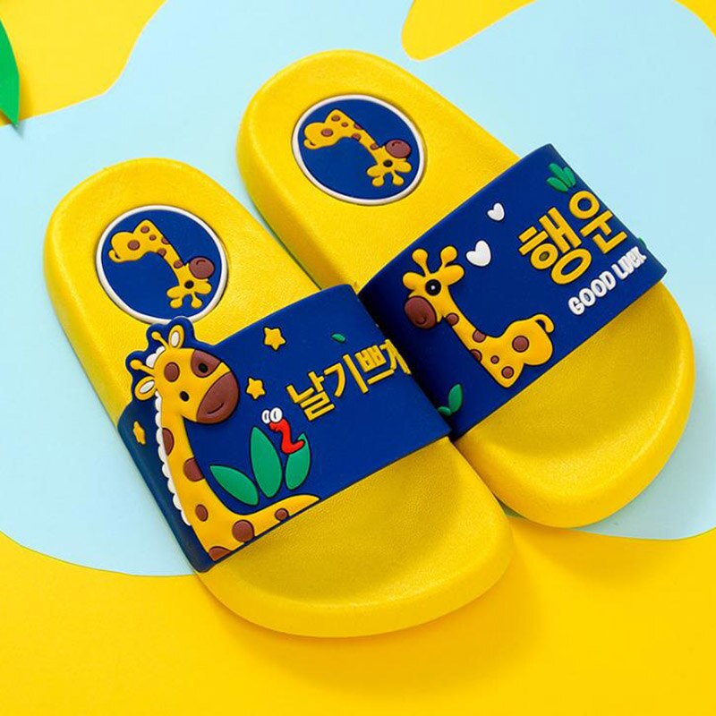 New Summer Cartoon Unicorn Kids Slippers Home and Outdoor Child Boy Girl Sandals Soft Soles Non-slip