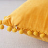 Soft Velvet Pillowcases Solid Cushion Cover Square Decorative Pillows With Balls For Sofa Bed Car Home Throw Pillow