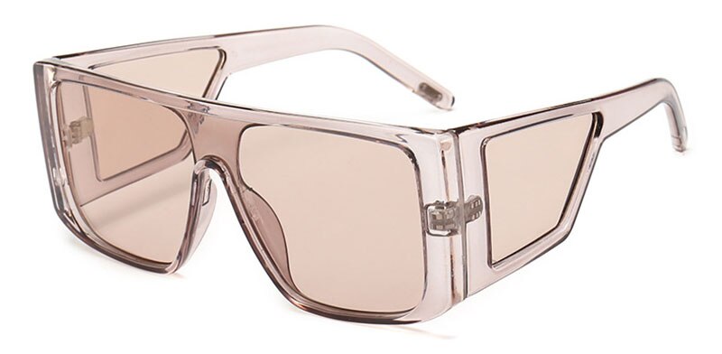 SHAUNA Square Punk Sunglasses Men Double Lens Windproof One Pieces Lens Eyewear Women Flat Top Cool Retro Goggle Sun Glasses Men